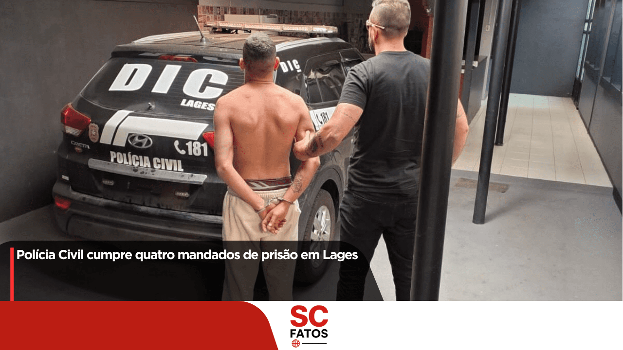 Operação da Polícia Civil em Lages resulta em quatro prisões por crimes diversos