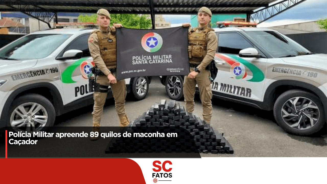 Polícia Militar apreende 89 quilos de maconha em Caçador