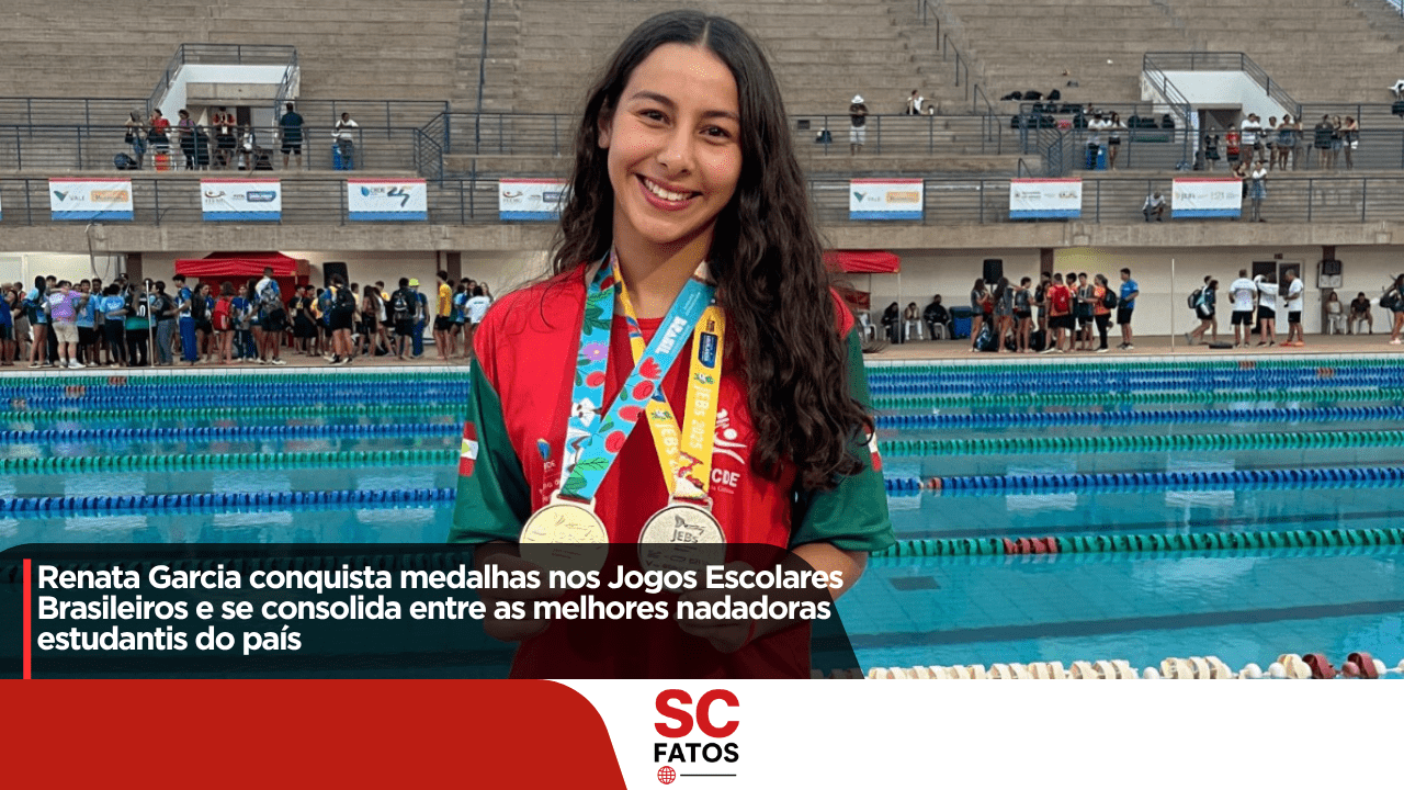 Renata Garcia conquista medalhas nos Jogos Escolares Brasileiros e se consolida entre as melhores nadadoras estudantis do país