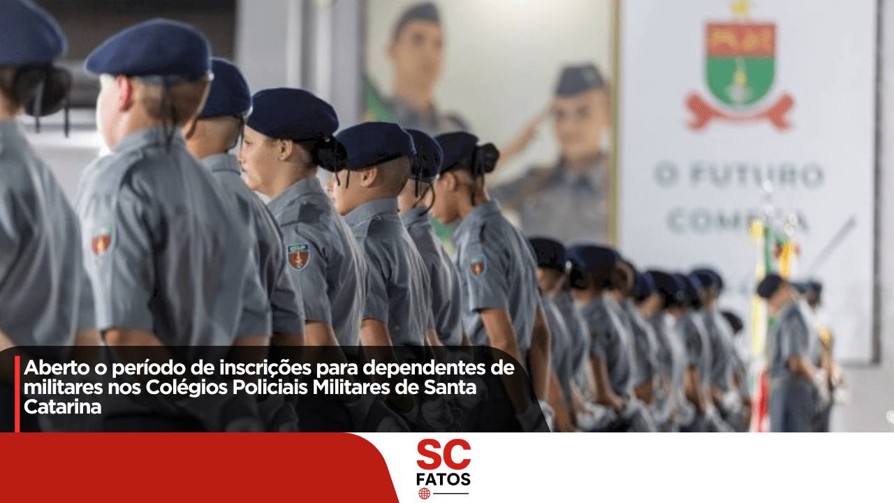 Aberto o período de inscrições para dependentes de militares nos Colégios Policiais Militares de Santa Catarina