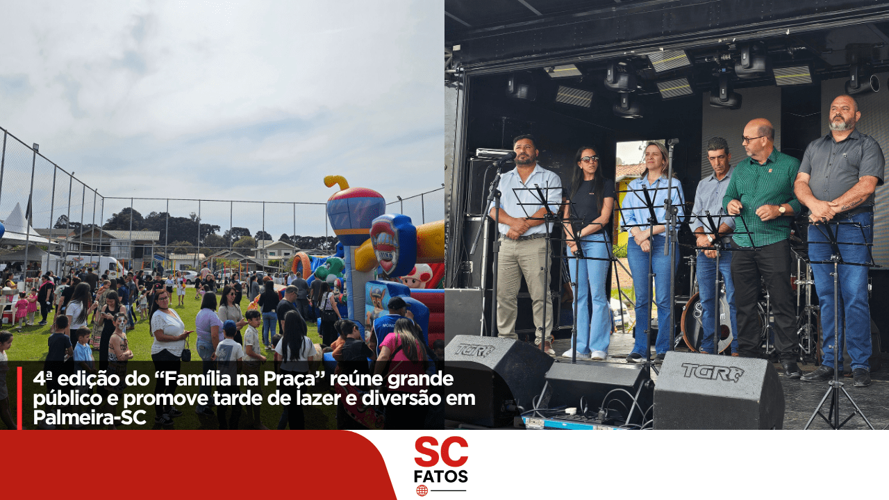 4ª edição do “Família na Praça” reúne grande público e promove tarde de lazer e diversão em Palmeira-SC