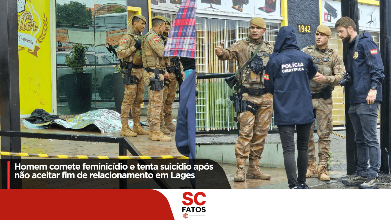 Homem comete feminicídio e tenta suicídio após não aceitar fim de relacionamento em Lages