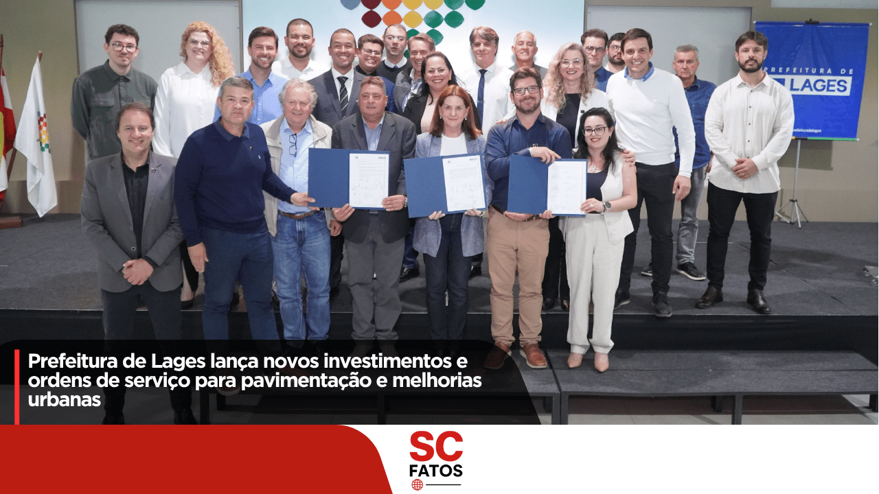 Prefeitura de Lages lança novos investimentos e ordens de serviço para pavimentação e melhorias urbanas