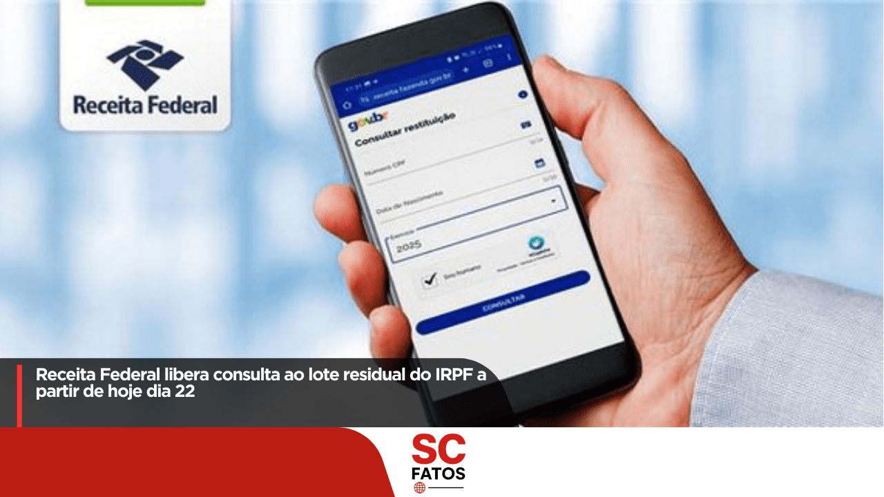 Receita Federal libera consulta ao lote residual do IRPF a partir desta segunda-feira (22)