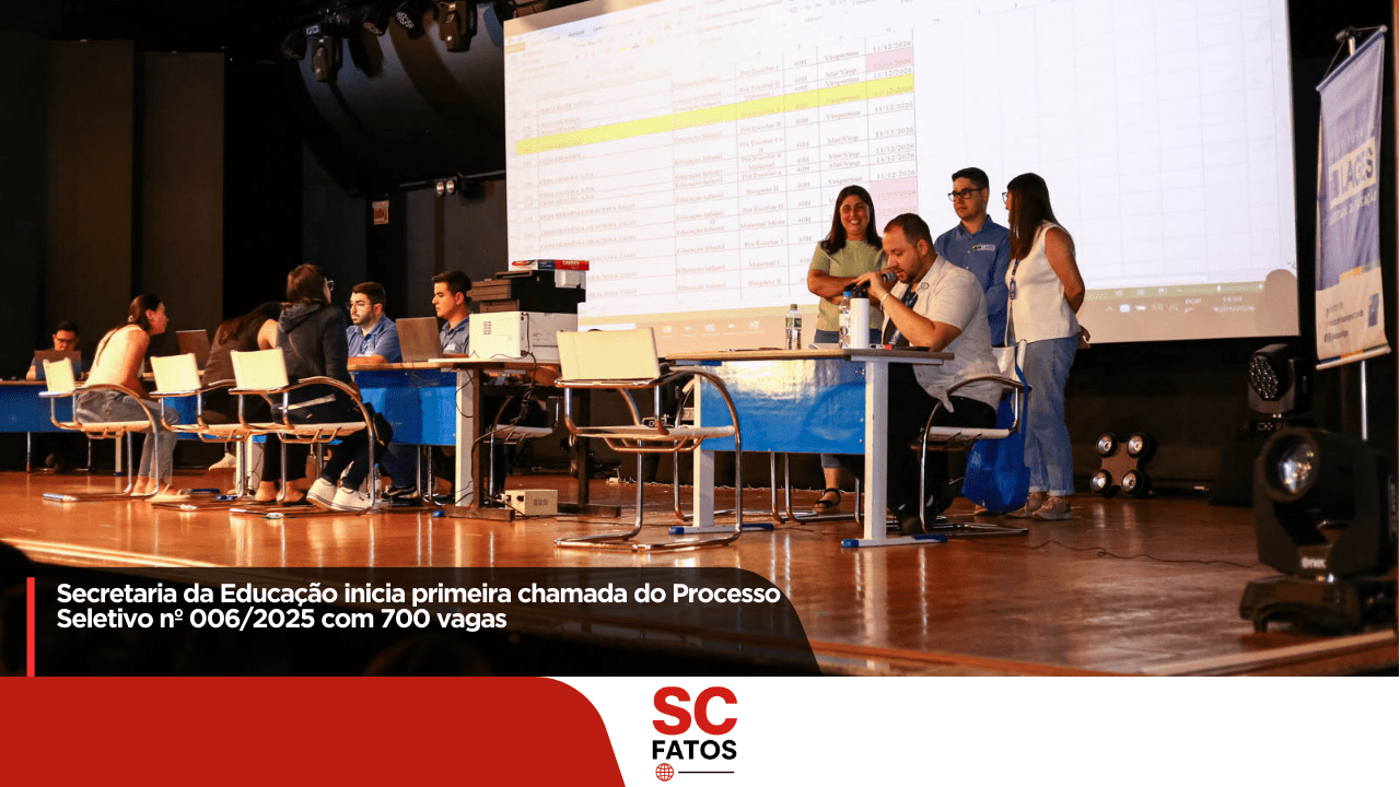 Secretaria da Educação inicia primeira chamada do Processo Seletivo nº 006/2025 com 700 vagas