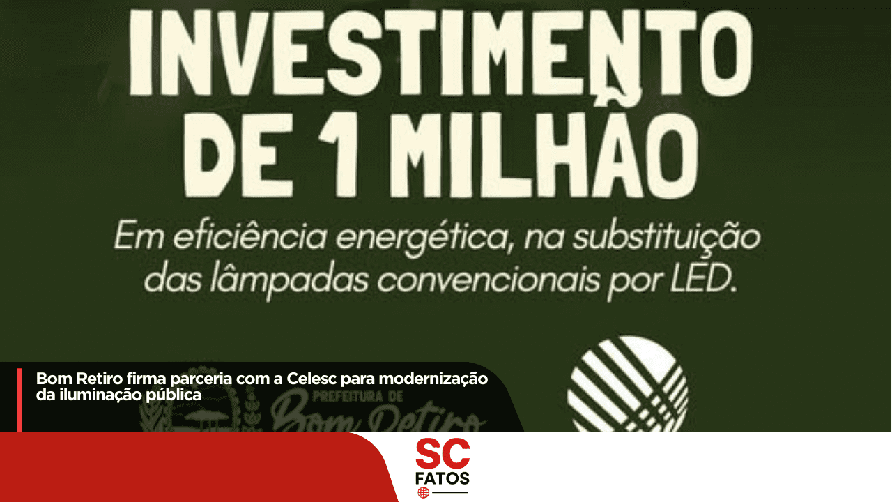 Bom Retiro firma parceria com a Celesc para modernização da iluminação pública