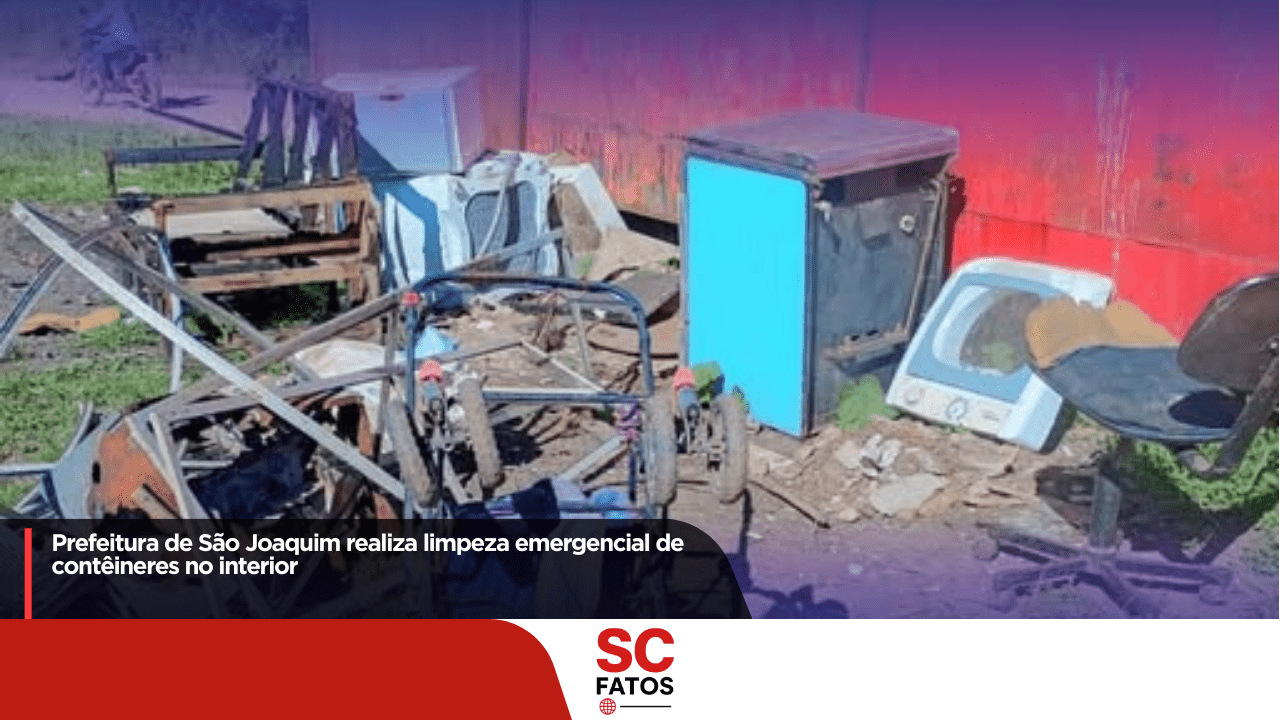 Prefeitura de São Joaquim realiza limpeza emergencial de contêineres no interior