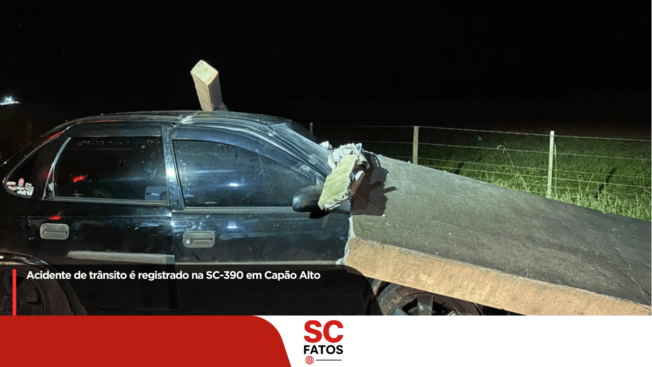 Acidente de trânsito é registrado na SC-390 em Capão Alto