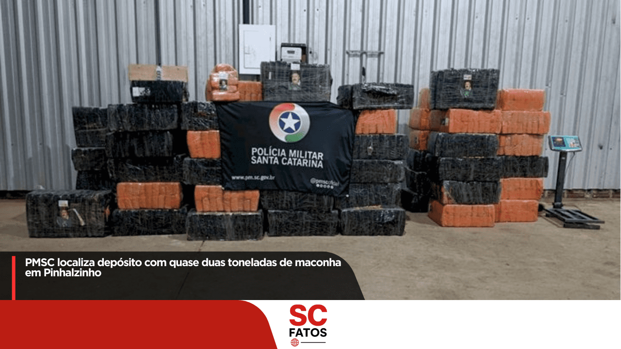 PMSC localiza depósito com quase duas toneladas de maconha em Pinhalzinho
