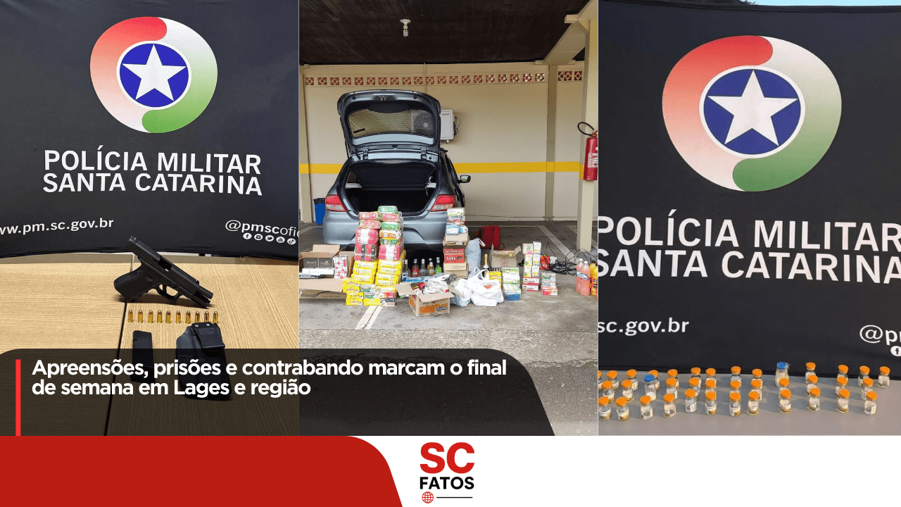 Apreensões, prisões e contrabando marcam o final de semana em Lages e região