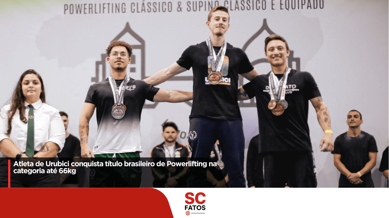 Atleta de Urubici conquista título brasileiro de Powerlifting na categoria até 66kg