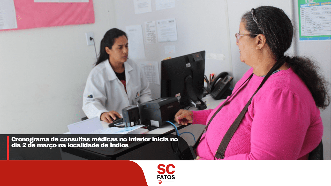 Cronograma de consultas médicas no interior inicia no dia 2 de março na localidade de Índios