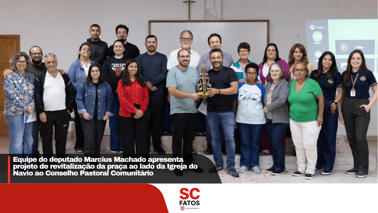 Projeto de revitalização de praça ao lado da Igreja do Navio é apresentado à comunidade em Lages