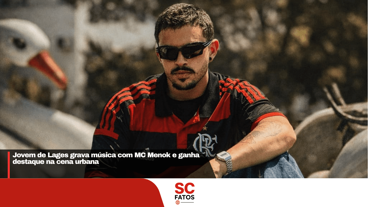 Jovem de Lages grava música com MC Menok e ganha destaque na cena urbana