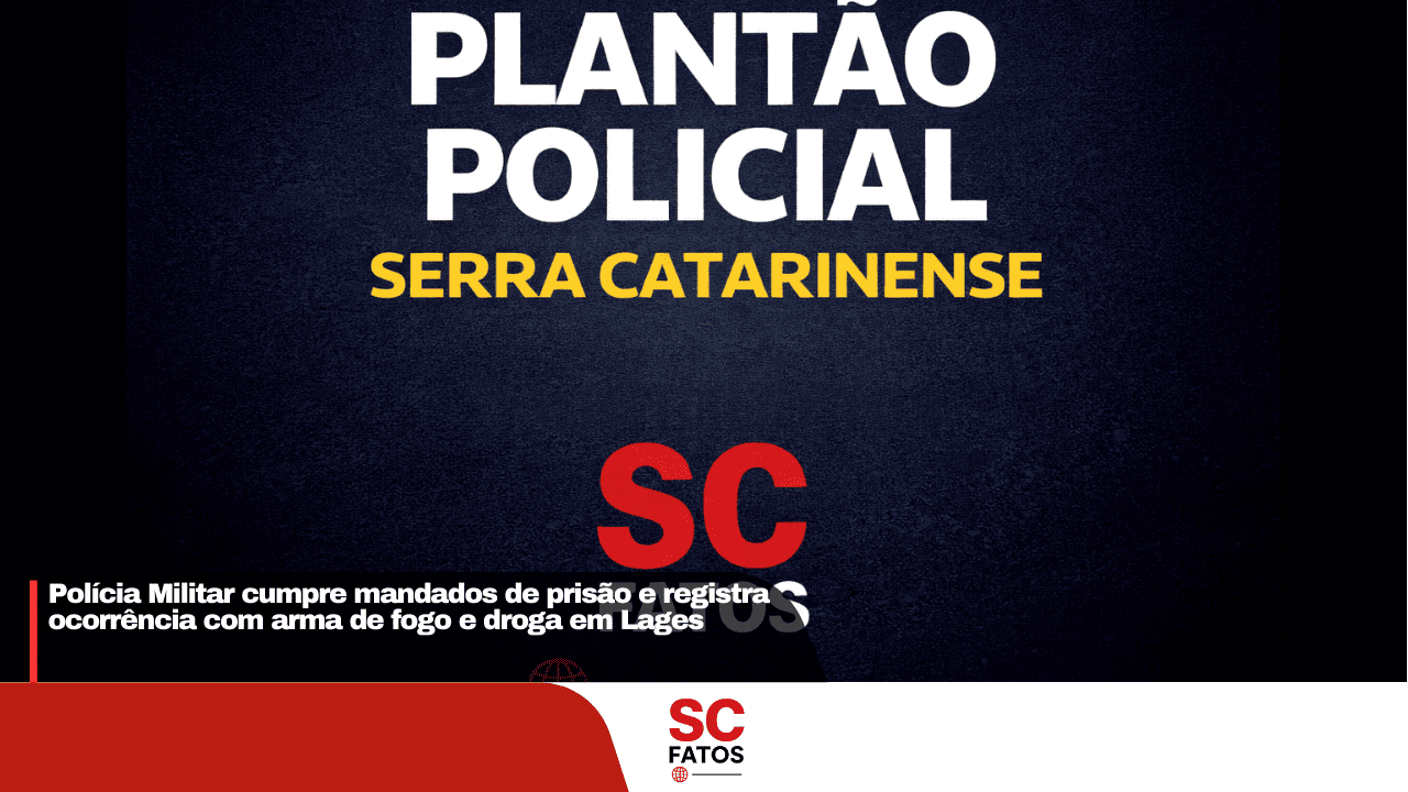 Polícia Militar cumpre mandados de prisão e registra ocorrência com arma de fogo e droga em Lages