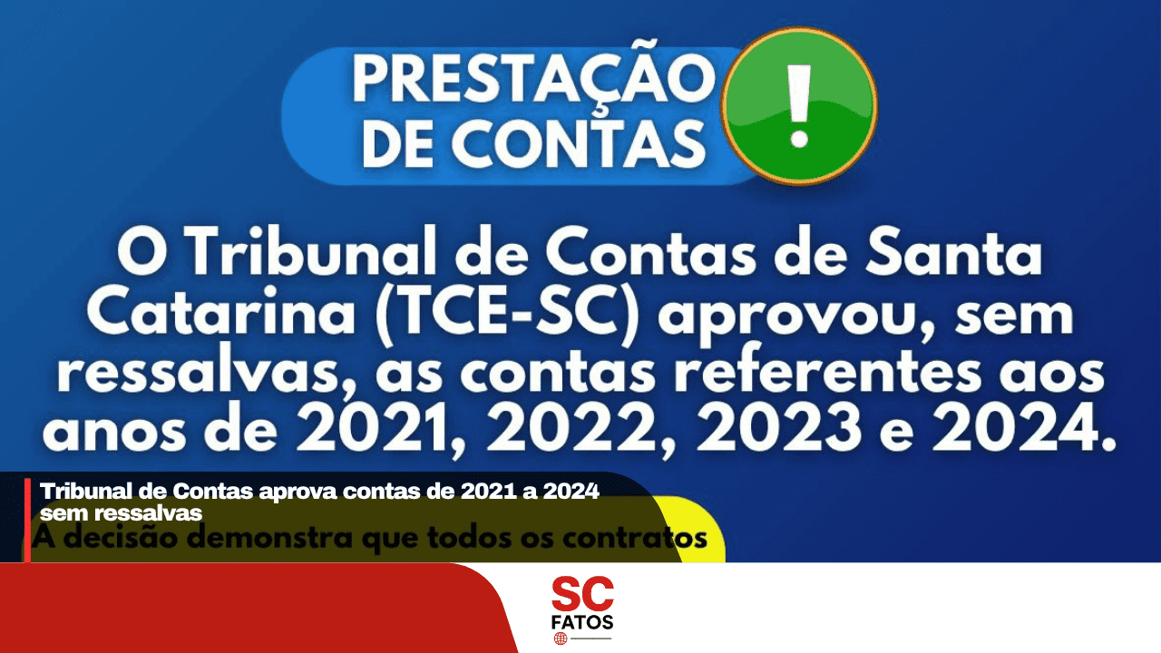 Tribunal de Contas aprova contas de 2021 a 2024 sem ressalvas