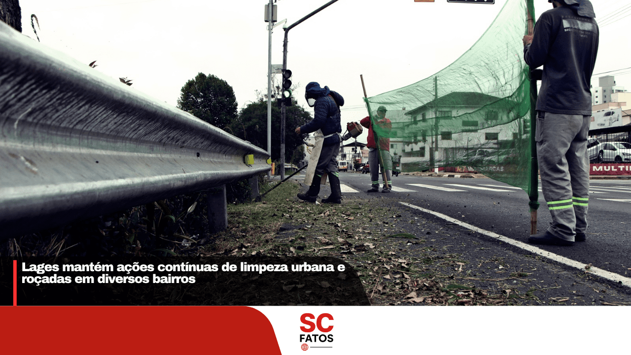 Lages mantém ações contínuas de limpeza urbana e roçadas em diversos bairros