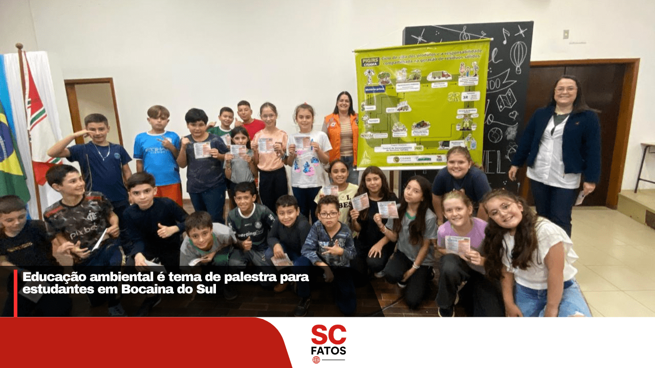 Educação ambiental é tema de palestra para estudantes em Bocaina do Sul