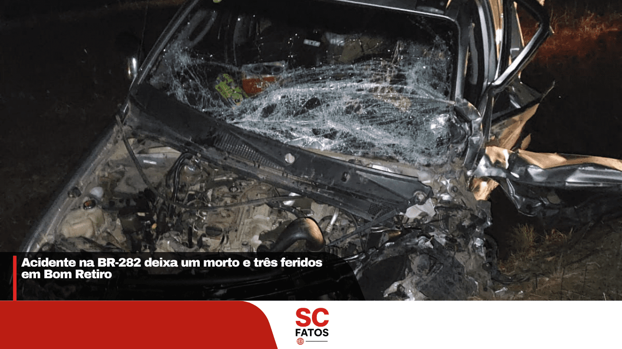 Acidente na BR-282 deixa um morto e três feridos em Bom Retiro
