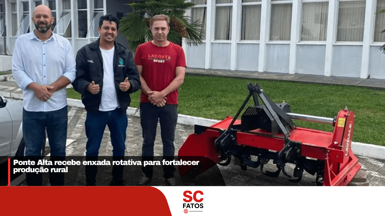Ponte Alta recebe enxada rotativa para fortalecer produção rural