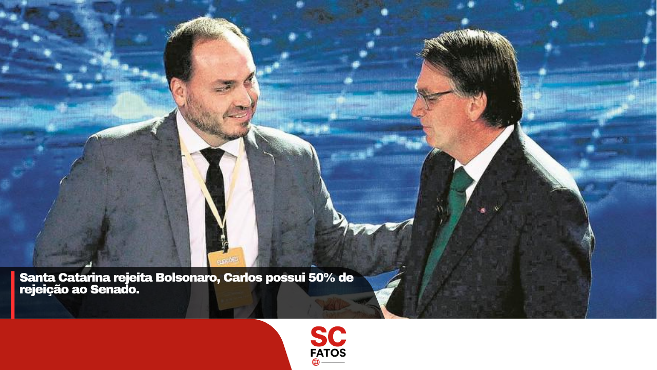 Santa Catarina rejeita Bolsonaro, Carlos possui 50% de rejeição ao Senado