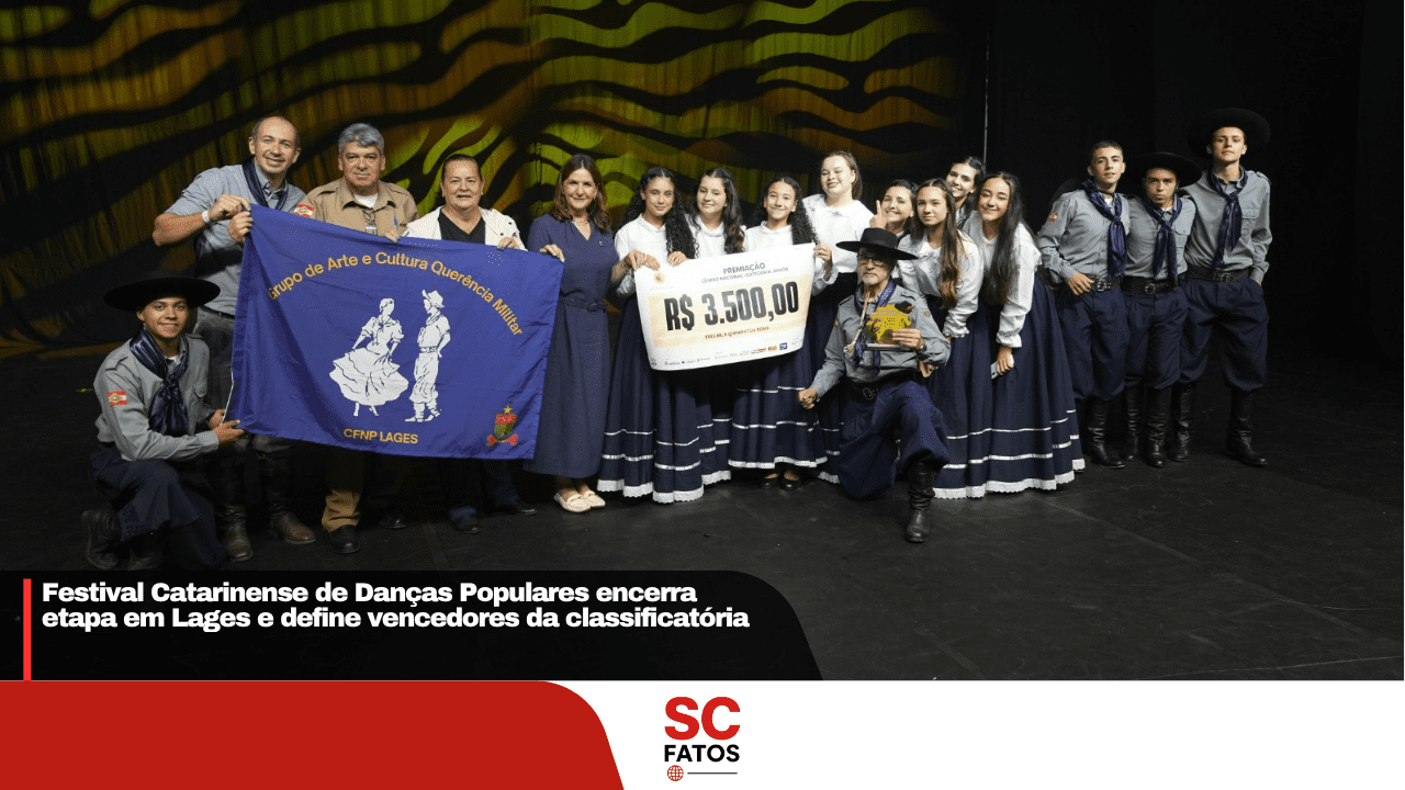 Festival Catarinense de Danças Populares encerra etapa em Lages e define vencedores da classificatória