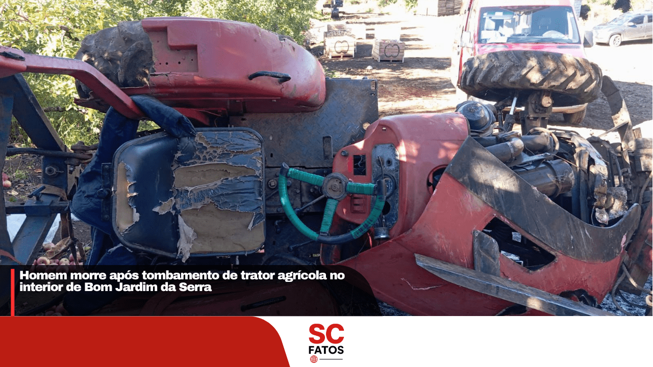 Homem morre após tombamento de trator agrícola no interior de Bom Jardim da Serra