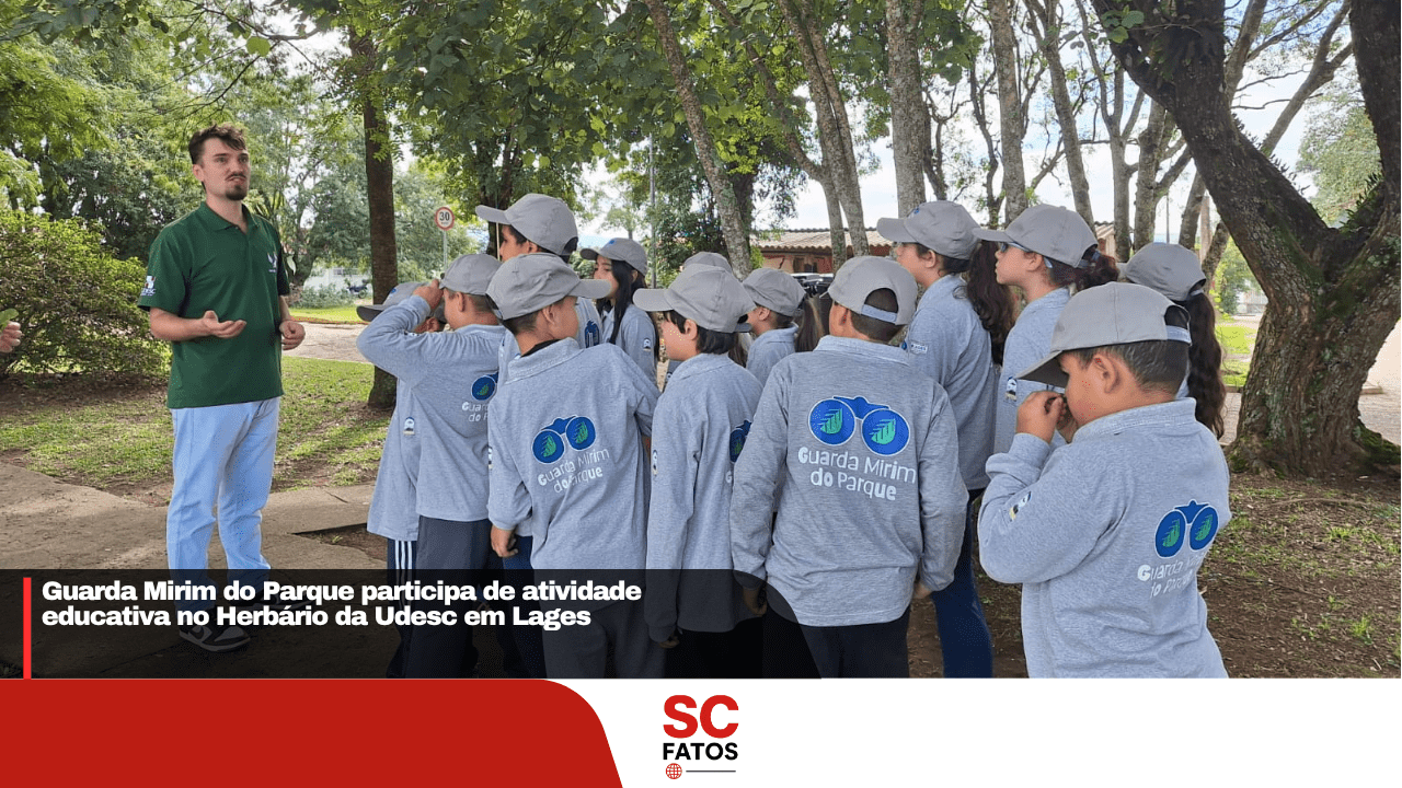 Guarda Mirim do Parque participa de atividade educativa no Herbário da Udesc em Lages