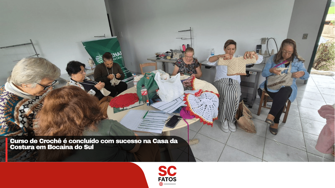 Curso de Crochê é concluído com sucesso na Casa da Costura em Bocaina do Sul