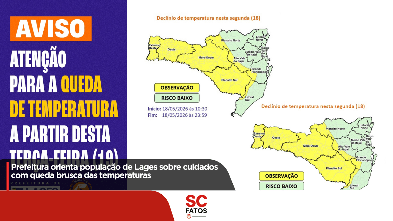Prefeitura orienta população de Lages sobre cuidados com queda brusca das temperaturas