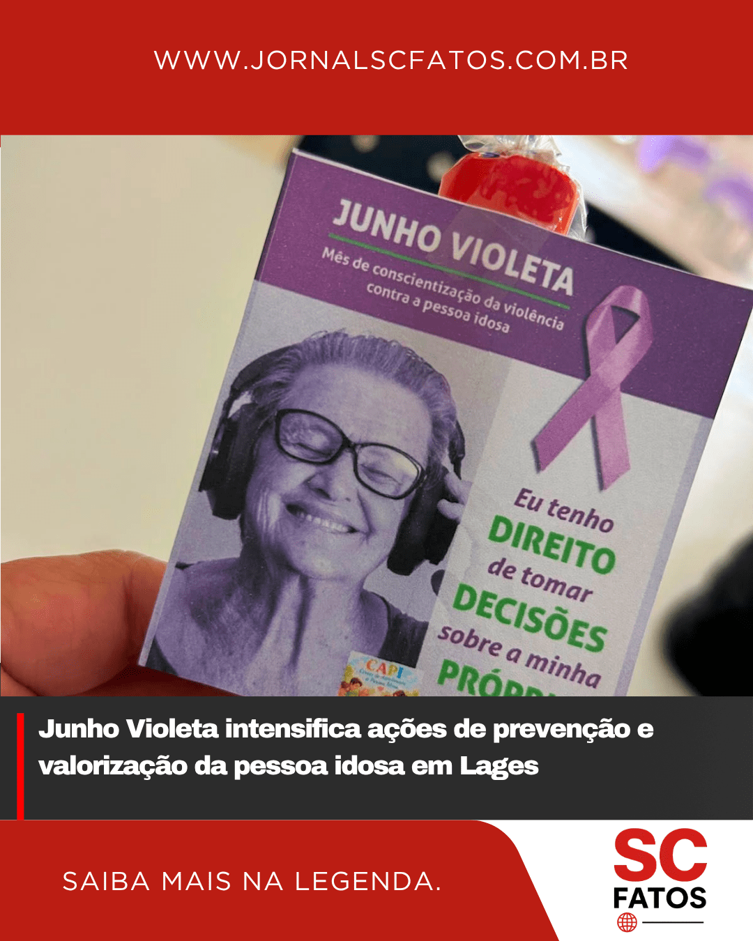 Junho Violeta intensifica ações de prevenção e valorização da pessoa idosa em Lages