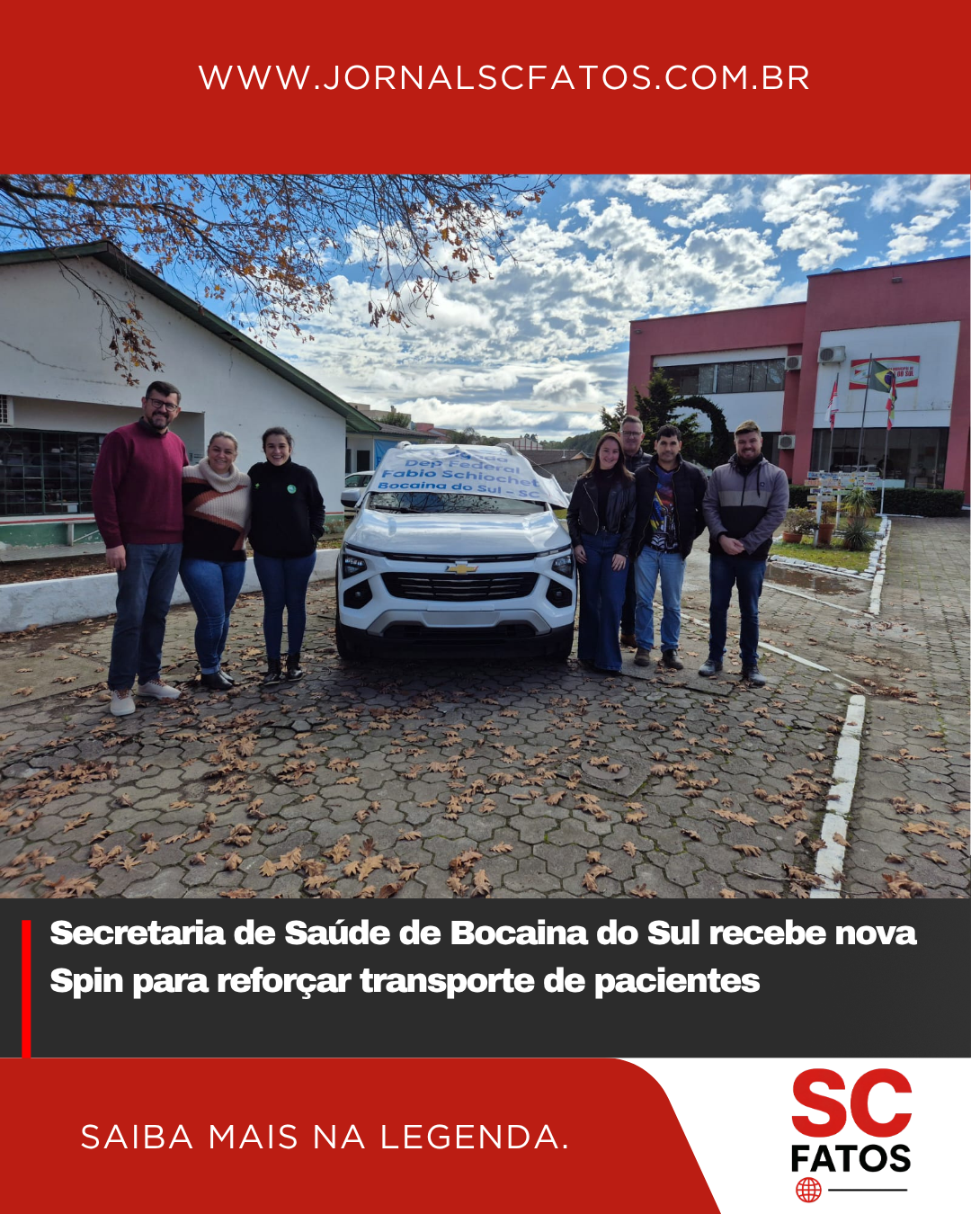 Secretaria de Saúde de Bocaina do Sul recebe nova Spin para reforçar transporte de pacientes