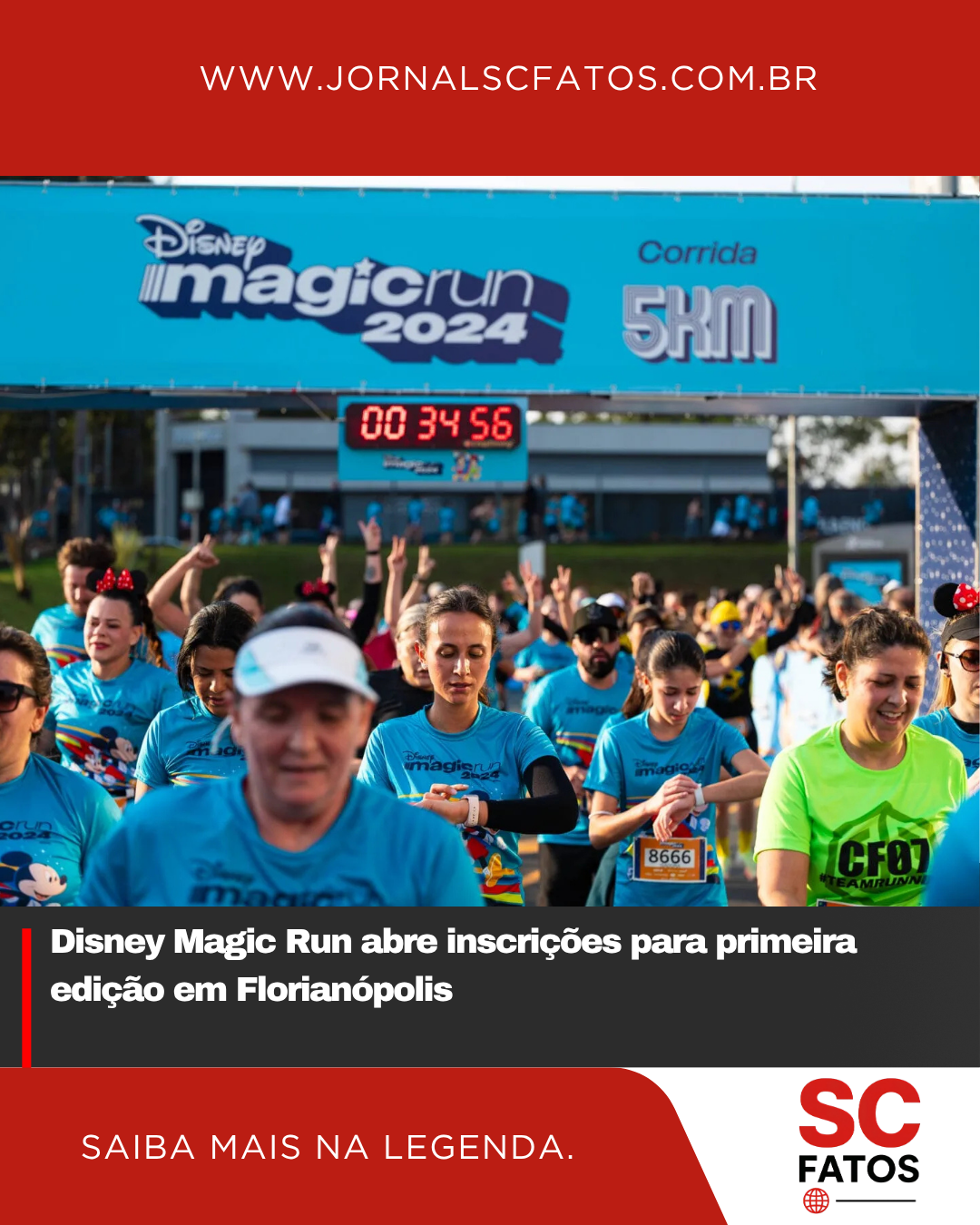 Disney Magic Run abre inscrições para primeira edição em Florianópolis