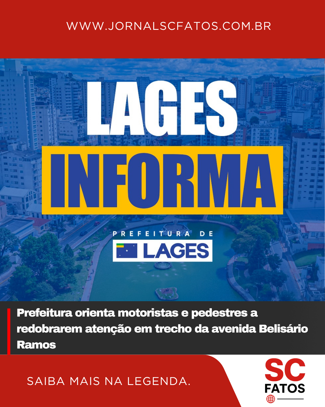 Prefeitura orienta motoristas e pedestres a redobrarem atenção em trecho da avenida Belisário Ramos