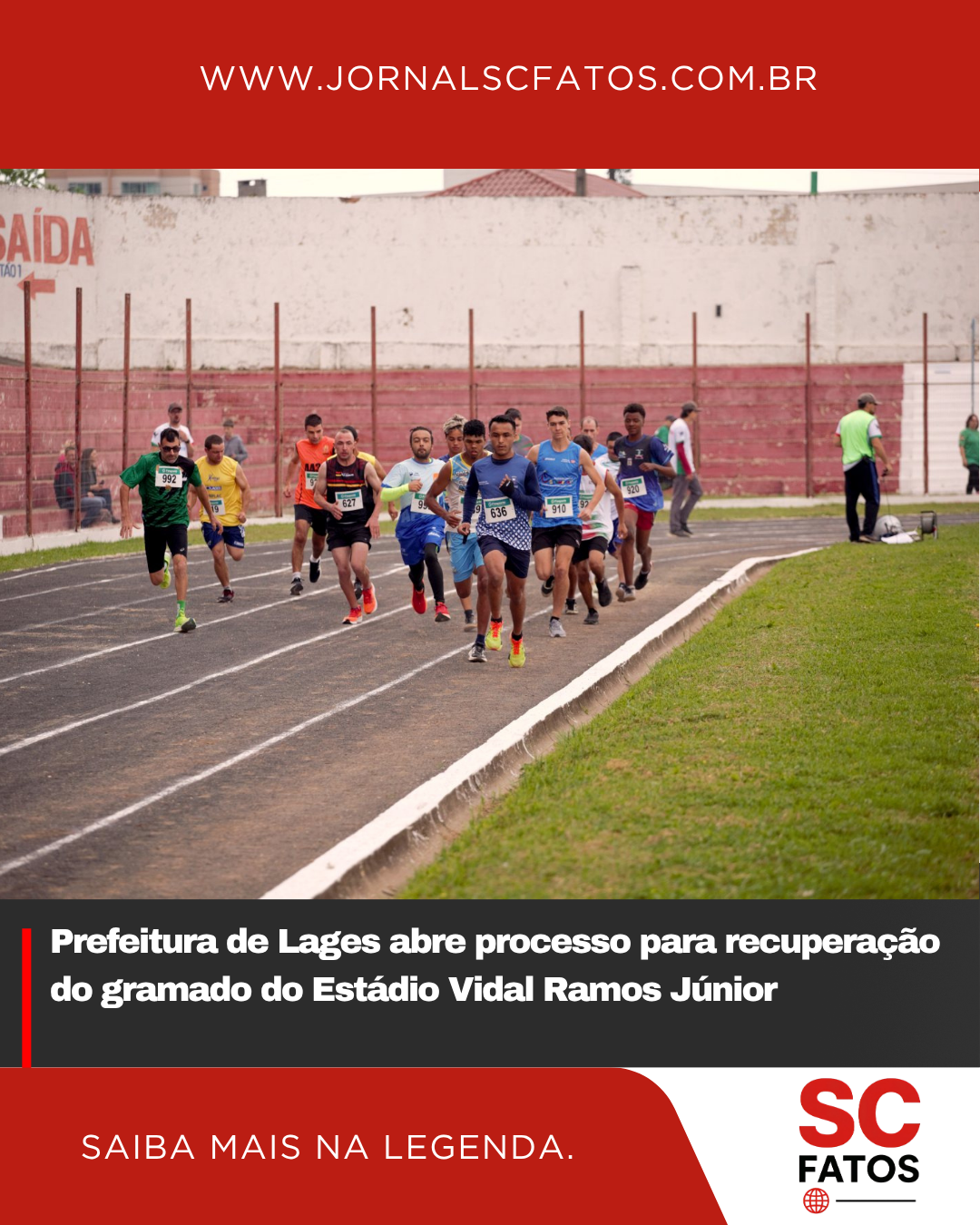 Prefeitura de Lages abre processo para recuperação do gramado do Estádio Vidal Ramos Júnior