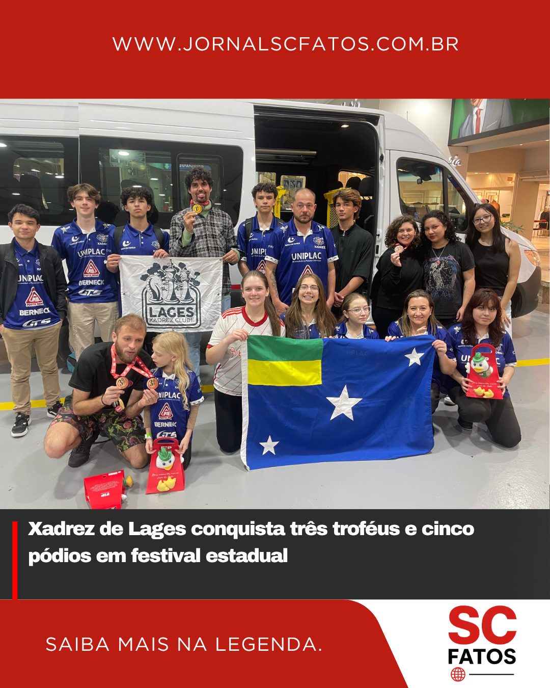 Xadrez de Lages conquista três troféus e cinco pódios em festival estadual