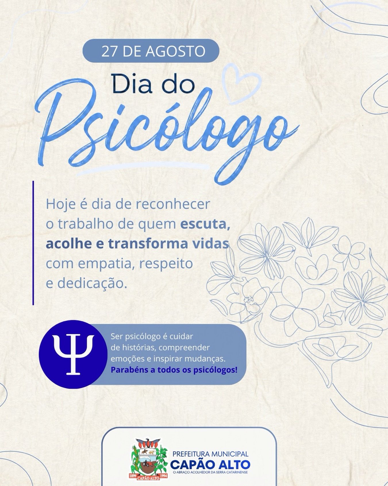 27 de agosto | Dia do Psicólogo
