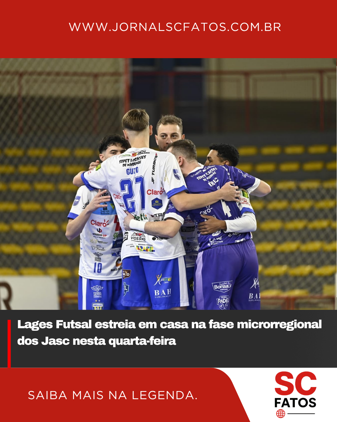 Lages Futsal estreia em casa na fase microrregional dos Jasc nesta quarta-feira