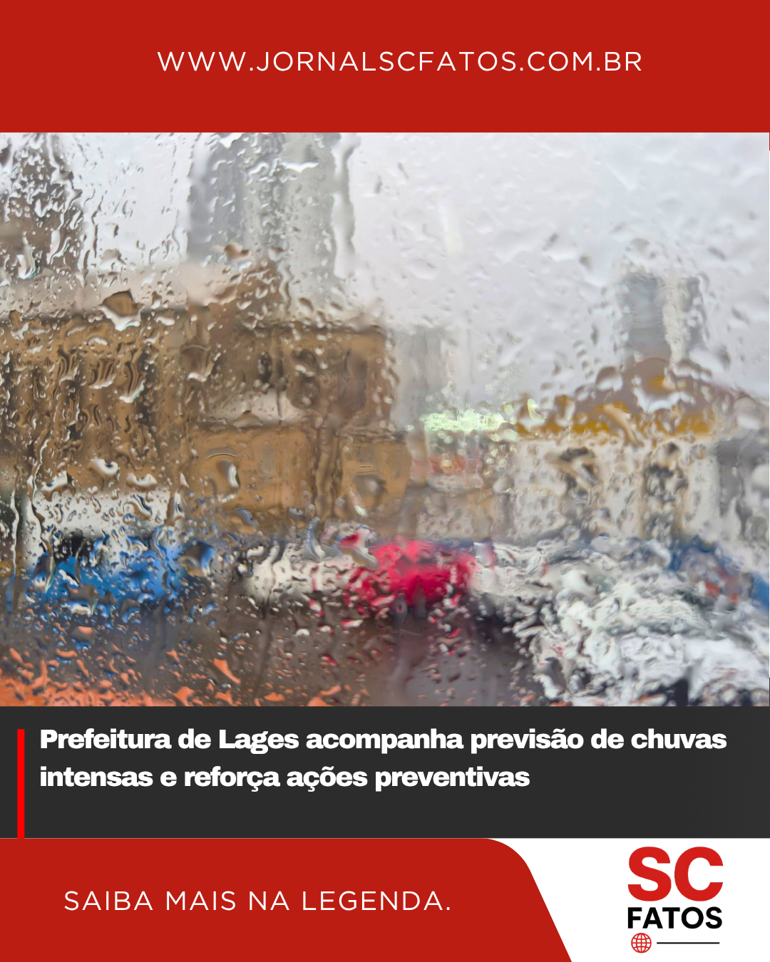 Prefeitura de Lages acompanha previsão de chuvas intensas e reforça ações preventivas