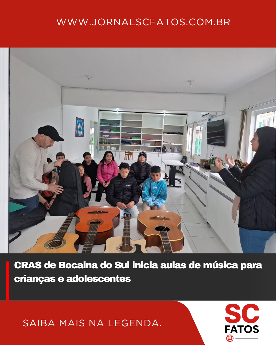 CRAS de Bocaina do Sul inicia aulas de música para crianças e adolescentes