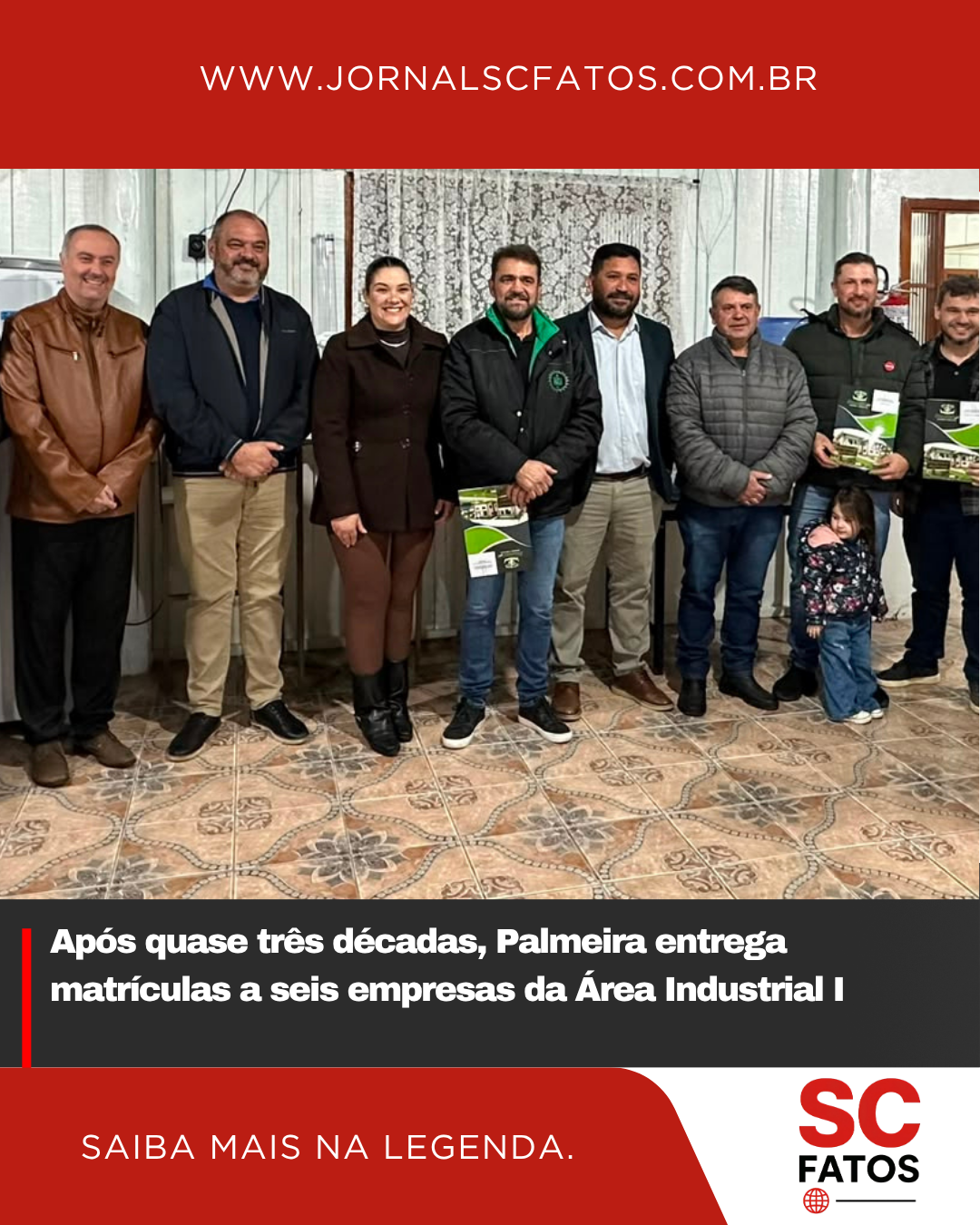 Após quase três décadas, Palmeira entrega matrículas a seis empresas da Área Industrial I