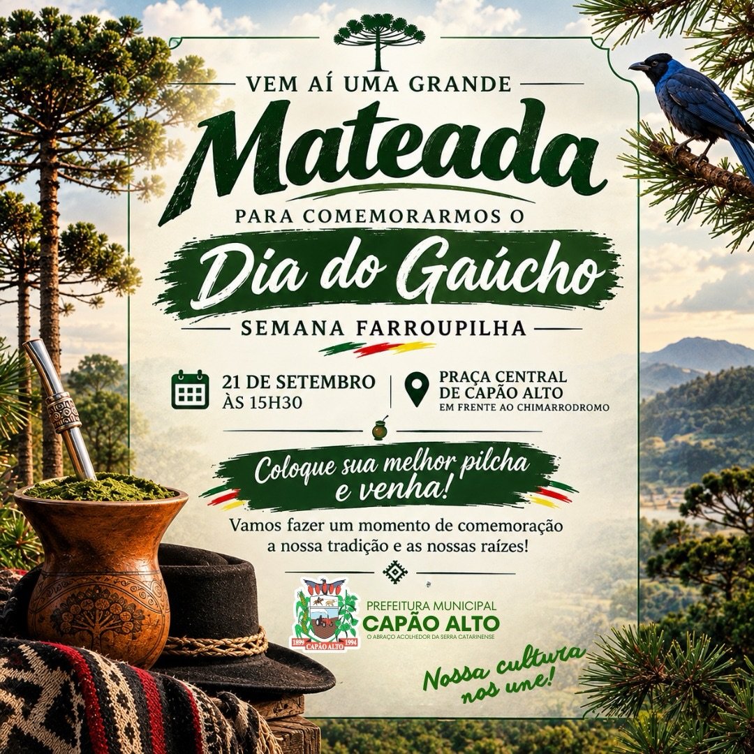 Capão Alto realiza Mateada em celebração ao Dia do Gaúcho e à Semana Farroupilha