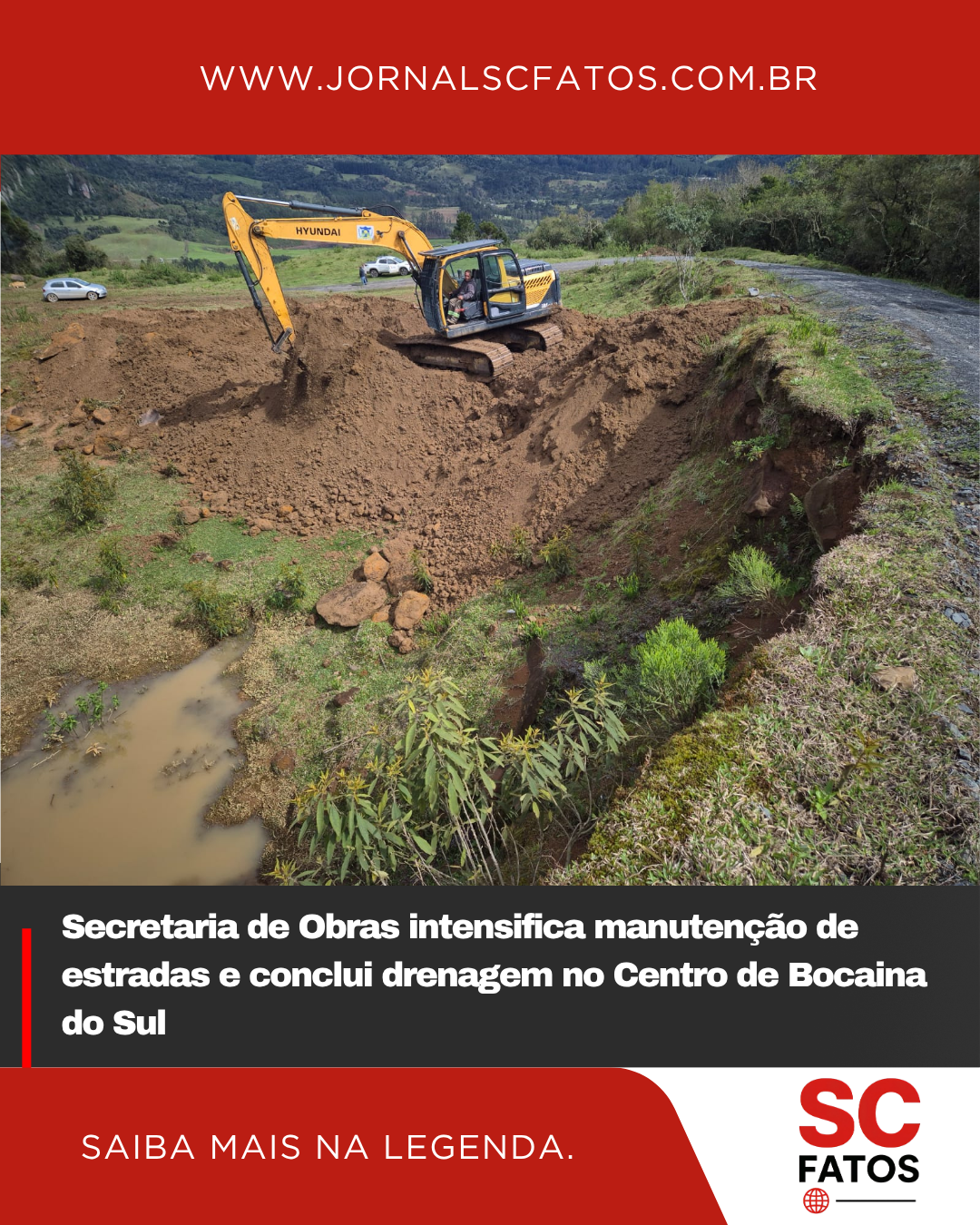 Secretaria de Obras intensifica manutenção de estradas e conclui drenagem no Centro de Bocaina do Sul