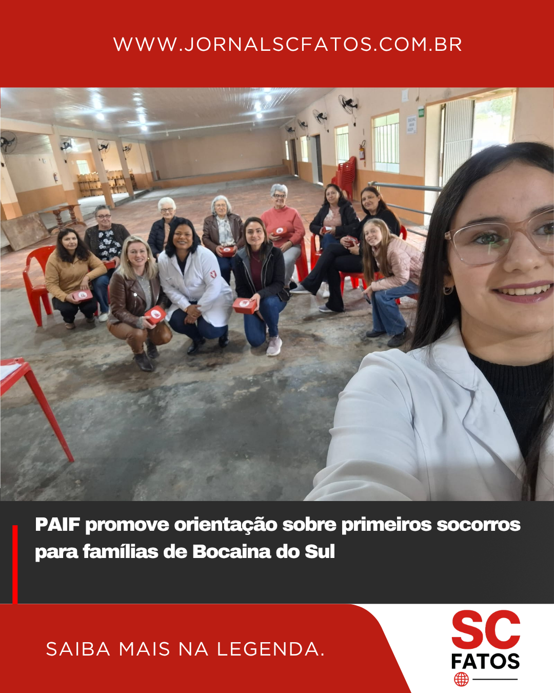 PAIF promove orientação sobre primeiros socorros para famílias de Bocaina do Sul