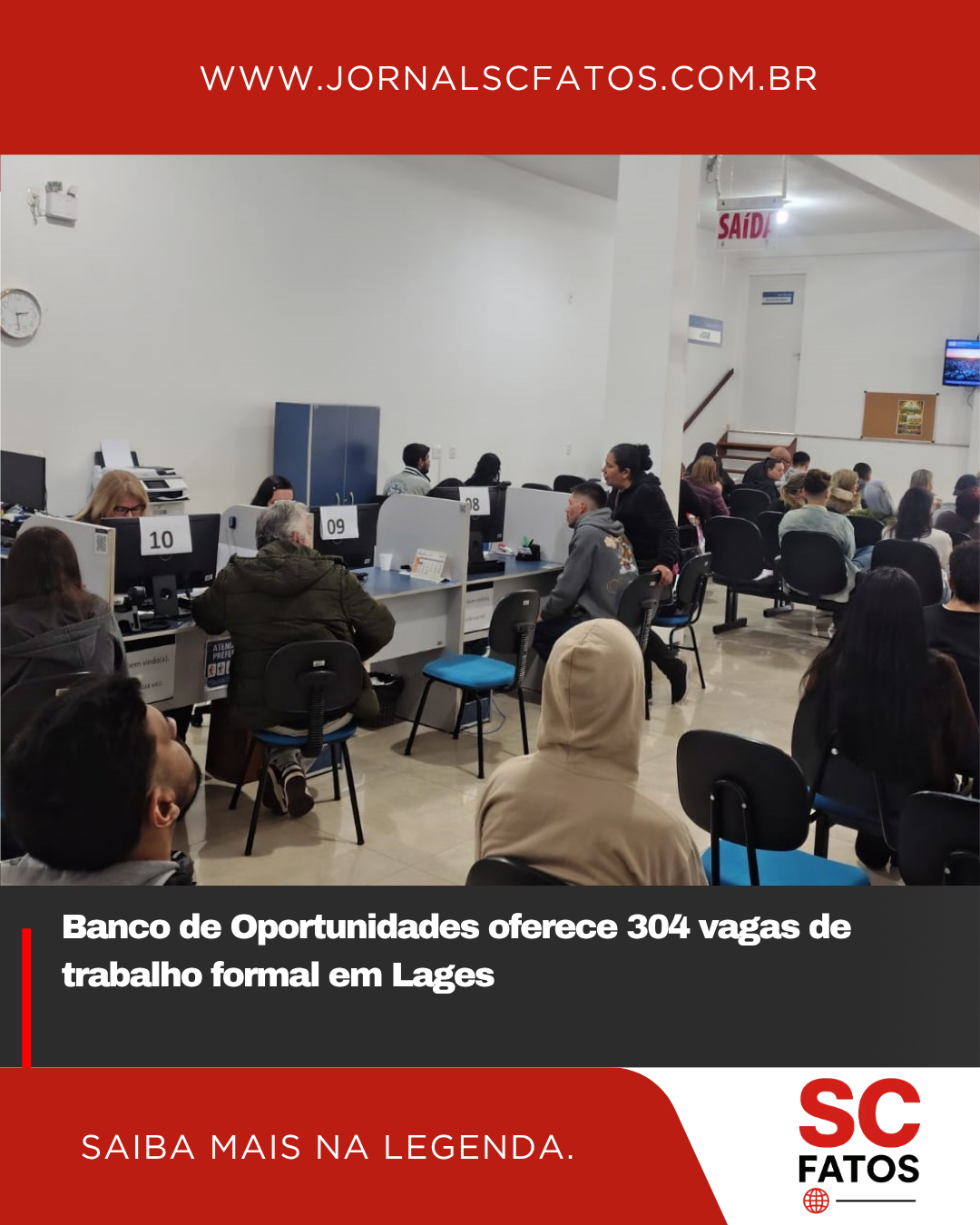 Banco de Oportunidades oferece 304 vagas de trabalho formal em Lages