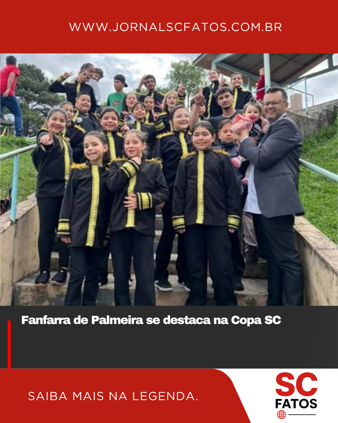 Fanfarra de Palmeira se destaca na Copa SC
