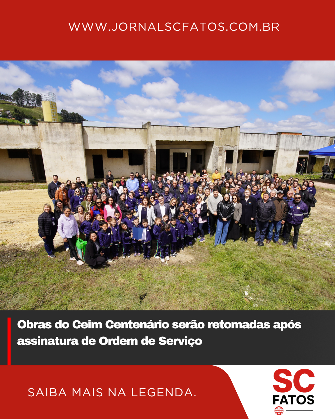 Obras do Ceim Centenário serão retomadas após assinatura de Ordem de Serviço