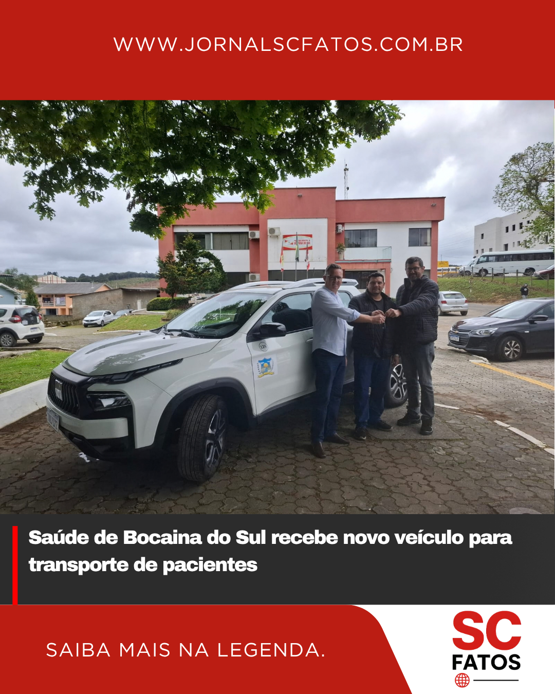 Saúde de Bocaina do Sul recebe novo veículo para transporte de pacientes