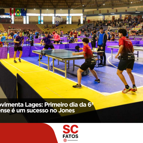 Tênis de mesa movimenta Lages: Primeiro dia da 6ª etapa do Catarinense é um sucesso no Jones Minosso