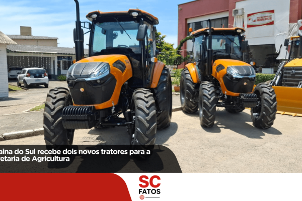 Bocaina do Sul recebe dois novos tratores para a Secretaria de Agricultura